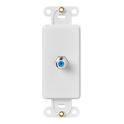 Leviton Placa de Pared 40681-W, Coaxial, 1 Puerto, Blanco 