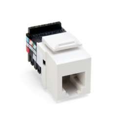 Leviton Jack de Red Cat6 UTP, RJ-45, Blanco 
