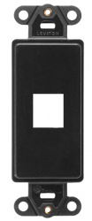Leviton Placa para Pared 41641-00E, 1 Puerto, 1 Pieza, Negro 
