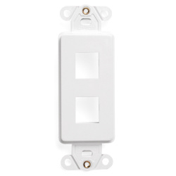 Leviton Placa de Pared 41642-W, 2 Puertos, Blanco 