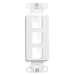 Leviton Placa para Pared 41643-00W, 3 Puertos, 1 Pieza, Blanco 