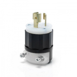 Leviton Clavija de Media Vuelta, 15A, 277V, Nema L7-15, Negro/Blanco 