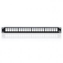 Leviton Panel de Parcheo QuickPort, 24 Puertos Vacíos, 1U, Negro 