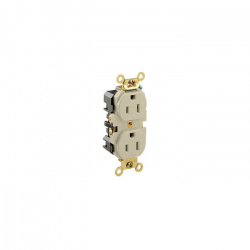 Leviton Tomacorriente 5262-I, 2 Enchufes, 125V, 15A, Blanco 