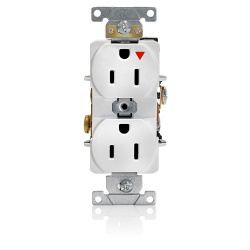 Leviton Tomacorriente 5262-IGW, 2 Enchufes, 125V, 15A, Blanco 