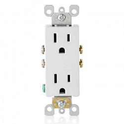 Leviton Tomacorriente 5325-SW, 2 Enchufes, 125V, 15A, Blanco 
