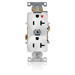 Leviton Tomacorriente 5362-IGW, 2 Enchufes, 125V, 20A, Blanco 