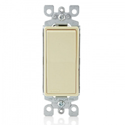 Leviton Interruptor Silencioso 5601-2I, 120 - 277V, 15A, Marfil 