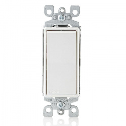 Leviton Interruptor Silencioso 5601-2W, 120 - 277V, 15A, Blanco 