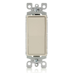 Leviton Apagador Convencional 5603-2T, 3 Vías, 120 - 277V, 15A, Almendra 