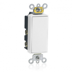 Leviton Apagador Convencional 5657-2W, 120 - 277V, 15A, Blanco 