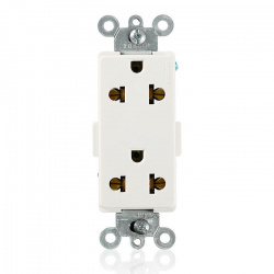 Leviton Tomacorriente 5835-W, 2 Enchufes, 125V, 15A, Blanco 