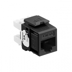 Leviton Jack de Red Cat6a, RJ-45, Negro 