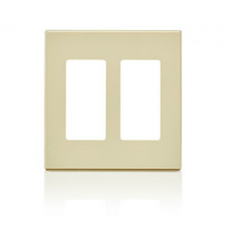 Leviton Placa de Pared 80309-SI, 2 Puertos, Marfil 