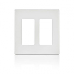Leviton Placa de Pared 80309-SW, 2 Puertos, Blanco 
