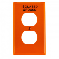 Leviton Placa para Pared 80703-IG, 2 Puertos, Naranja 