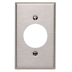 Leviton Placa para Pared 84020-40, 1 Puerto, Acero Inoxidable 