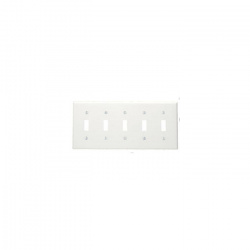 Leviton Placa de Pared 88023, 5 Puertos, Blanco 