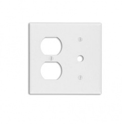 Leviton Placa de Pared 88078, 2 Puertos, Blanco 