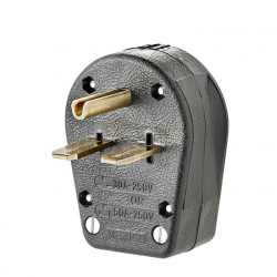 Leviton Clavija Recta, NEMA 6-30P, 250V, 50A, Negro 