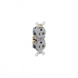 Leviton Tomacorriente CR20-GY, 2 Enchufes, 125V, 20A, Gris 