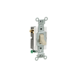 Leviton Interruptor Sencillo, 3 vías, 15A, 120V, Marfil 