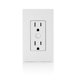 Leviton Tomacorriente Inteligente D215R-1BW, 2 Enchufes, 120V, 15A, Blanco 