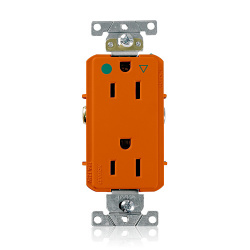Leviton Tomacorriente D8200-IG, 2 Enchufes, 125V, 14A, Naranja 
