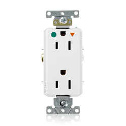Leviton Tomacorriente D8200-IGW, 2 Enchufes, 125V, 15A, Blanco 
