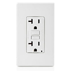 Leviton Tomacorriente GFNT2-W, 2 Enchufes, 125V, 20A, Blanco 