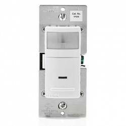 Leviton Interruptor de Luz con Sensor de Movimiento IPS06-1LW, Blanco 
