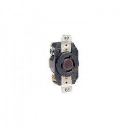 Leviton Tomacorriente Industrial LEV-2430, 1 Enchufe, Nema L16-20R, 480V, 20A, Negro 
