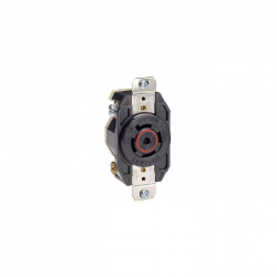 Leviton Tomacorriente LEV-2520, 1 Enchufe, 480V, 20A, Negro 