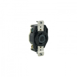 Leviton Tomacorriente Industrial LEV-2630, 1 Enchufe, NEMA L7-30R, 480V, 20A, Negro 