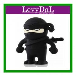 Memoria USB LevyDal Ninja, 16GB, USB 2.0, Negro 