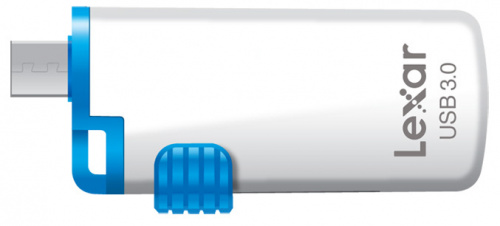 Memoria USB Lexar JumpDrive M20 Mobile, 32GB, USB-A/Micro-USB 3.0, Lectura 120MB/s, Escritura 55MB/s, Azul/Blanco  