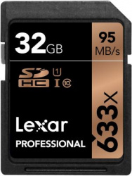 Memoria Flash Lexar 633x, 32GB, SDHC UHS-I Clase 10 