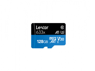 Memoria Flash Lexar LSDMI128BB633A, 128GB MicroSDXC UHS-I Clase 10, con Adaptador  