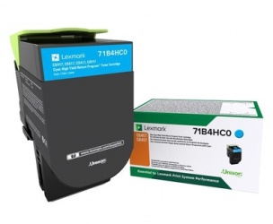 Tóner Lexmark 71B4HC0 Alto Rendimiento Cian, 3.500 páginas  