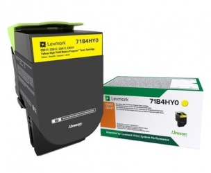 Tóner Lexmark 71B4HY0 Extra Alto Rendimiento Amarillo, 3500 Páginas 