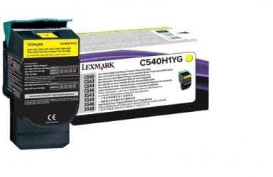Tóner Lexmark C540H1YG Alto Rendimiento Amarillo, 2.000 Páginas  