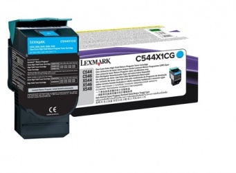 Tóner Lexmark C544X1CG Super Alto Rendimiento Cian, 4.000 Páginas  