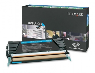 Tóner Lexmark C734A1CG Cian, 6.000 Páginas  