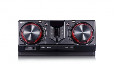 LG CJ45 Mini Componente, Bluetooth, 720W PMPO, USB 2.0, Karaoke, Negro/Rojo 
