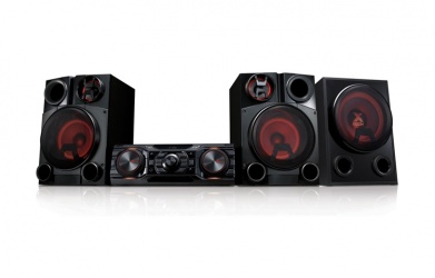 LG CM8450 Mini Componente, Bluetooth, 2500W RMS, USB 2.0, Negro/Rojo 