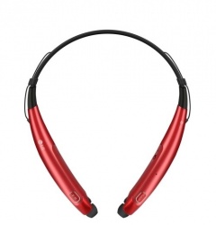 LG Audífonos Intrauriculares con Micrófono Tone Pro, Bluetooth, Inalámbrico, Negro/Rojo 