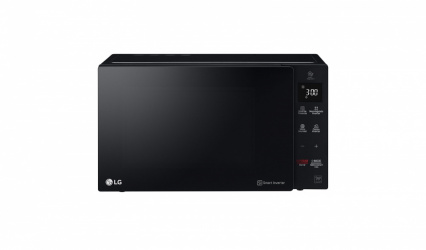 LG Horno de Microondas MS1536GIS, 1.5 Pies Cúbicos, 1400W, 42 Litros, Negro ― tiene unas abolladuras en la parte superior. 