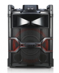 LG OM5540 Micro Componente, 330W RMS, USB, Negro/Rojo 