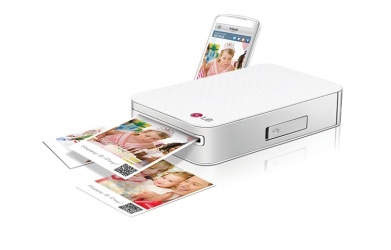 LG Pocket Photo PD233, Impresora de Fotos de Bolsillo, Bluetooth/USB 2.0, Blanco 