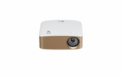 Proyector Portátil LG PH150G LCOS, 720p 1280 x 720, 130 Lúmenes, Bluetooth, Inalámbrico, con Bocinas, Oro/Blanco 